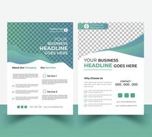 flyer in gradient color for business vector
