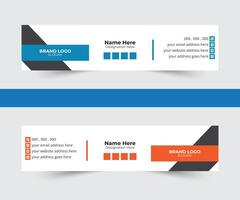 email signature set design vector