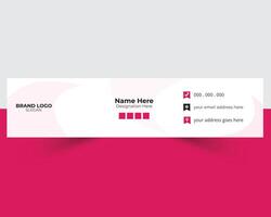 email signature in simple look vector