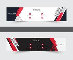 Email signature design vector