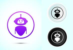 AI assistant icon. Digital or virtual assistant sign vector