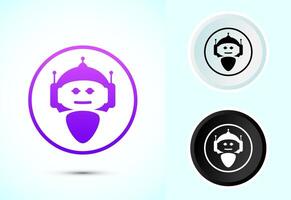 AI assistant icon design illustration. Digital or virtual assistant, Robot icon vector