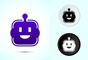 AI assistant icon illustration. Digital or virtual assistant sign symbol, Robot icon vector