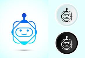 AI assistant icon design. Digital or virtual assistant sign, vector