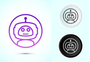 AI assistant icon. Digital or virtual assistant sign, Robot icon vector