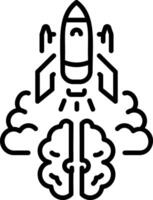 Boost knowledge icon in linear style vector