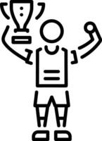 Athlete trophy icon in lines style vector