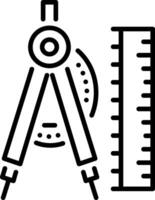 Geometric tools icon in linear style vector