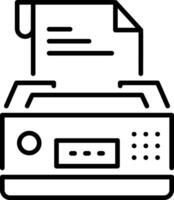 Document scanner icon in linear style vector