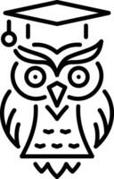 Education wisdom icon in linear style vector
