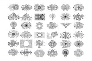 Futuristic Technology Circuit Board Background vector