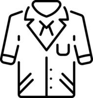 School uniform icon in linear style vector