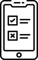 Trendy Online quiz icon in linear style vector