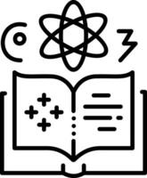 Physics book icon in linear style vector