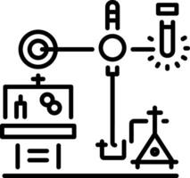 A line style icon of physics lab vector