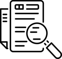 Research paper icon in linear style vector