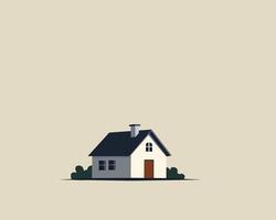 Simple illustration of a house with minimalist design on a plain background, a common symbol for property, residence, or household concept vector