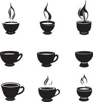 Smoking steaming silhouette vector