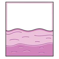 Abstract Pink Layered Wave Design, Minimalist Graphic, Simple Background, Frame Border, vector