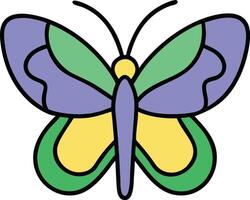 Vibrant Colorful Butterfly Illustration, Spring Insect Design vector