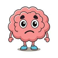 Worrying Thoughts The Adorable Anxious Brain vector