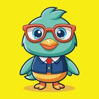 Quack in Style The Cool Duck with Glasses vector