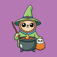 Lazy Witchcraft The Sloth Night Ride vector