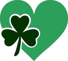 Shamrock Heart Irish Symbol vector