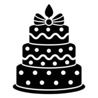 black and white cake with polka dots vector