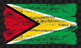 Guyana flag in grunge style vector