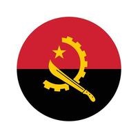 Angola flag icon symbol. Angola Circle icon flag. National Angola flag. flag of Angola. vector