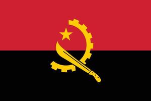Angola flag icon symbol. National Angola flag. flag of Angola symbol graphics vector