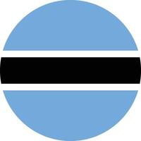 National flag of Botswana. Circle badge flag button . National flag of Botswana. Botswana flag official colors and proportion digital illustration. vector