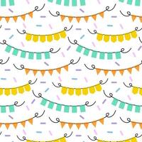 Colorful festive bunting decorations creating a lively atmosphere for celebrations vector