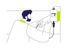 Intravenous line abstract concept illustration. vector