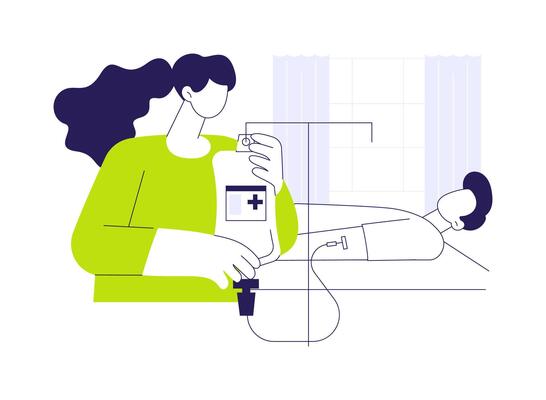 IV sedation abstract concept illustration.