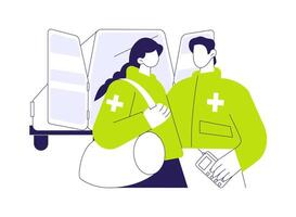 Paramedic abstract concept illustration. vector