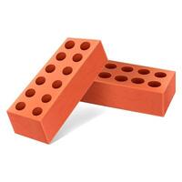 Realistic Detailed Brick Set 3d Isometric View. vector