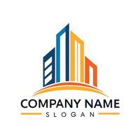 modern city building logo template vector