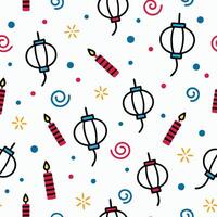 chinese new year seamless pattern on a white background vector