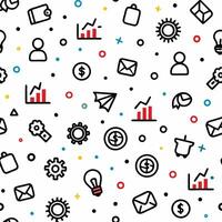 seamless pattern with icons and symbols white, background vector