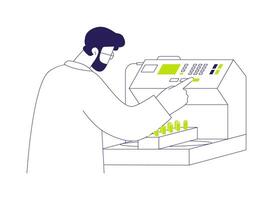 Blood testing machine abstract concept illustration. vector