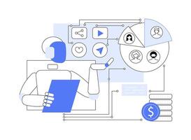 AI-Driven Content Personalization abstract concept illustration. vector