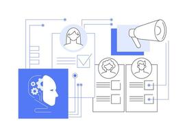 AI-Powered Influencer Marketing Analysis abstract concept illustration. vector