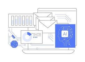 AI-Driven Email Campaign Optimization abstract concept illustration. vector