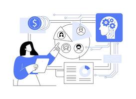 AI-Powered Customer Segmentation abstract concept illustration. vector