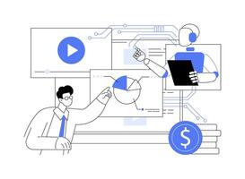 AI-Enhanced Marketing Analytics abstract concept illustration. vector