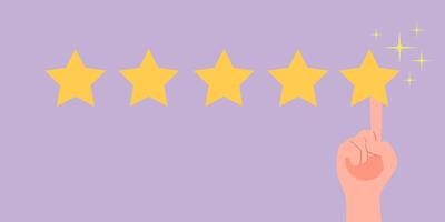 Flat Conceptual Illustration of Customer Satisfaction Rating. vector