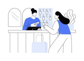 Receptionist isolated cartoon illustrations. vector