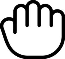 Black outline of an extended hand symbolizing interaction with digital content on screens, representing user engagement in the digital age vector